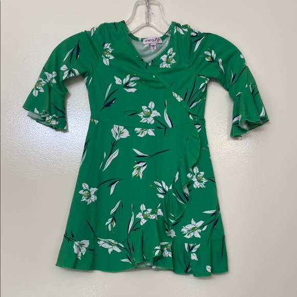 Chenault Other - Green Tropical floral Girl’s Dress